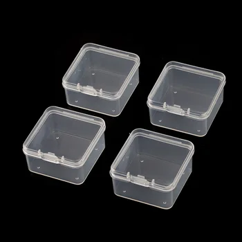 Small Mini Plastic Clear Beads Storage Containers Box for Collecting Small Items, Beads, Jewelry, Business Cards, Game Pieces