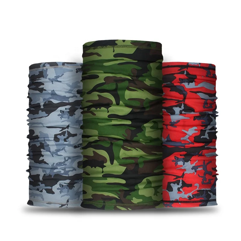 OEM пользовательский логотип моющийся пыленепроницаемый дышащий чехол для лица камуфляжная мягкая бандана Маскировочный шарф шейный Гетр чехол для лица