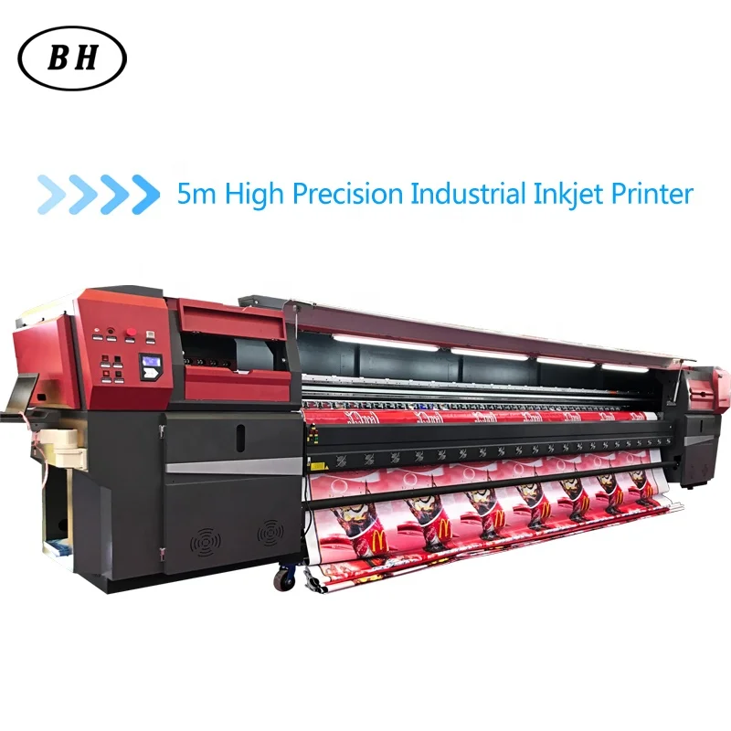 5m Printing Width Large Format Solvent Printer Machine CJ9000 with Sei Ko 508 Printheads Used for Flex Banner High Speed Printer