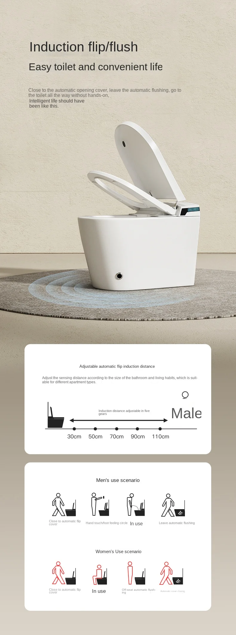 product mini size design bathroom automatic flush one piece ceramic intelligent toilets electronic sanitary ware smart toilet-18