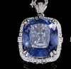 White White Blue plated pendant with Chopin chain