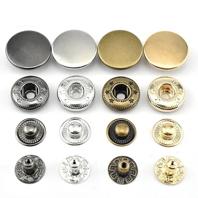 Custom Design Logo Decorative Covers Brass Zinc Alloy Four Parts Push ...