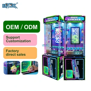 Brick Stacker Coin Operated Bill Acceptor Toy Crane Game Prize Redemption Vending Machine