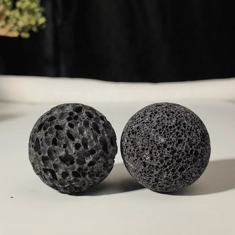 Factory Direct Supply Natural Lava Ball Stone 3CM 4CM 5CM Essential Oil Diffuser details