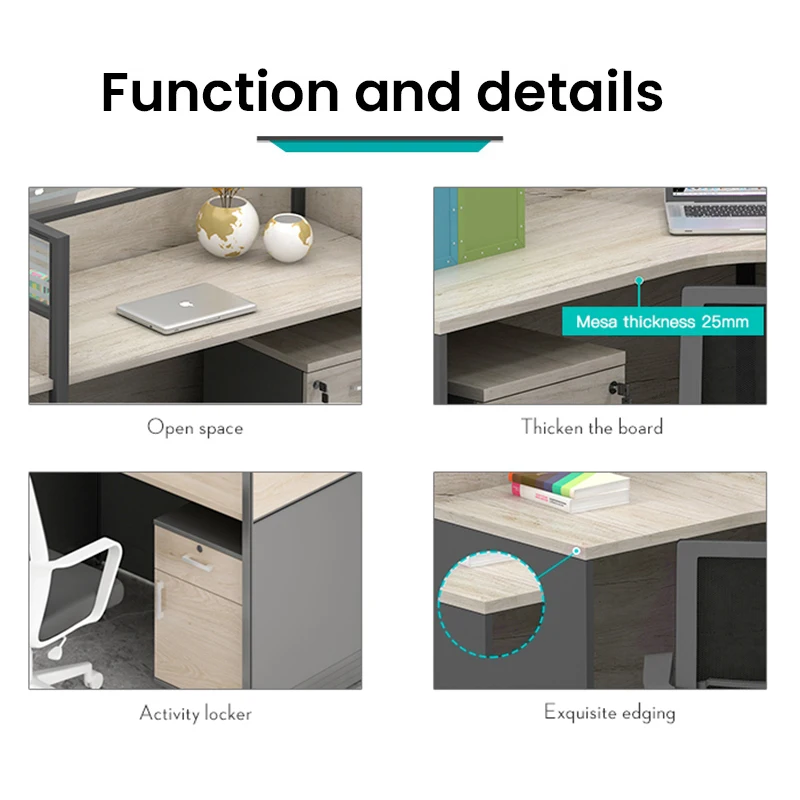 Modern Call Center Cubicles Modular Office Workstations 6 8 Seats Office Desk With Partition