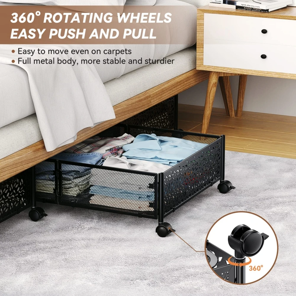 Under The Bed Storage Containers With Wheels,Under Bed Shoe Storage