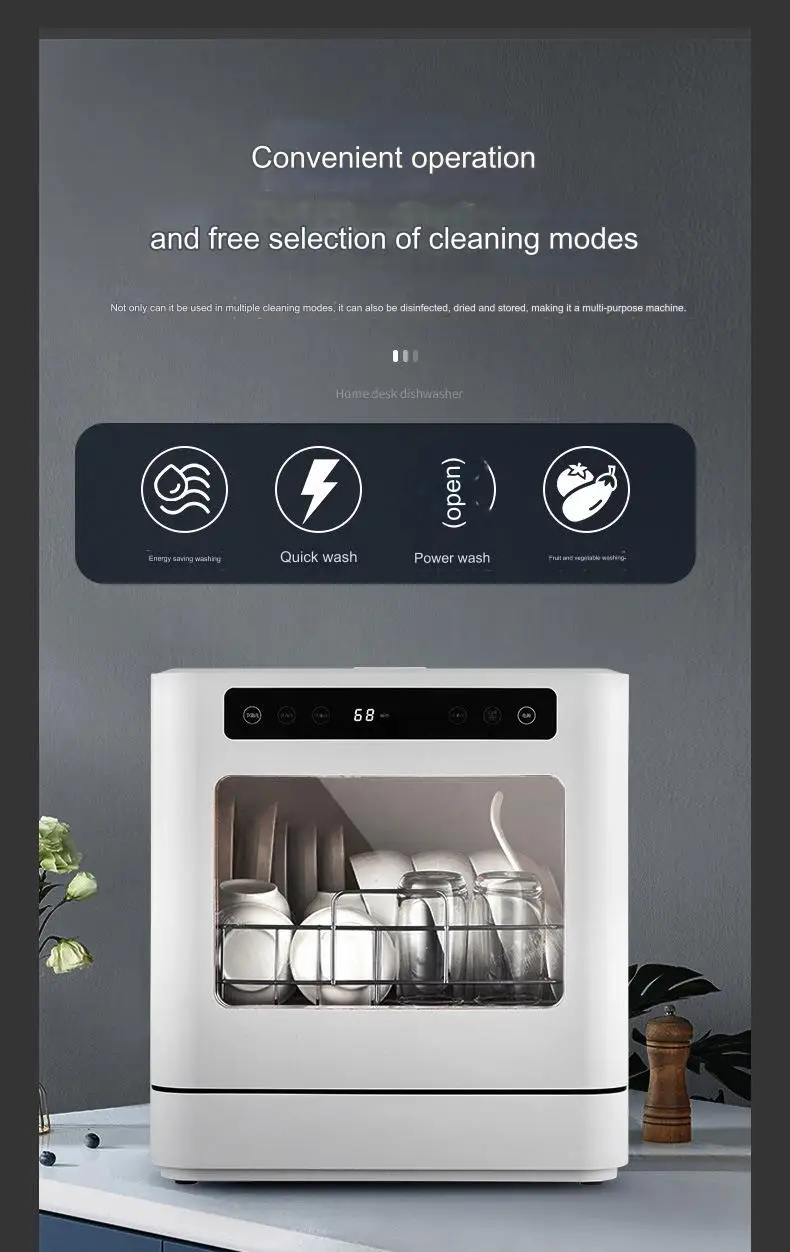 Cheap Price Electric Countertop Mini Smart Dishwasher Fully Automatic