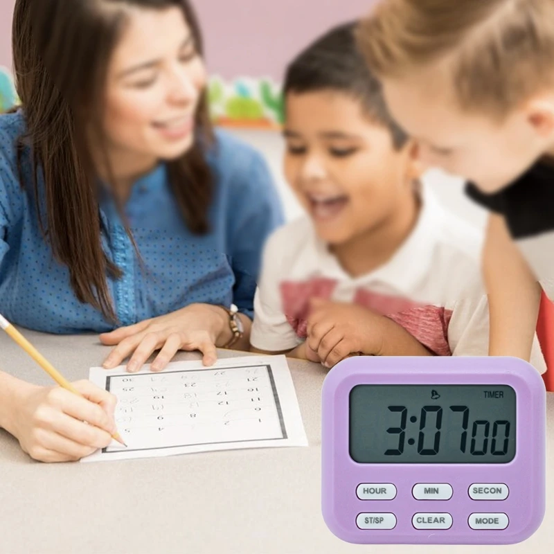 Digital Screen Kitchen Timer Large Display Digital Timer Square Cooking Countdown Countdown Alarm Remind Sleep Stopwatch Clock