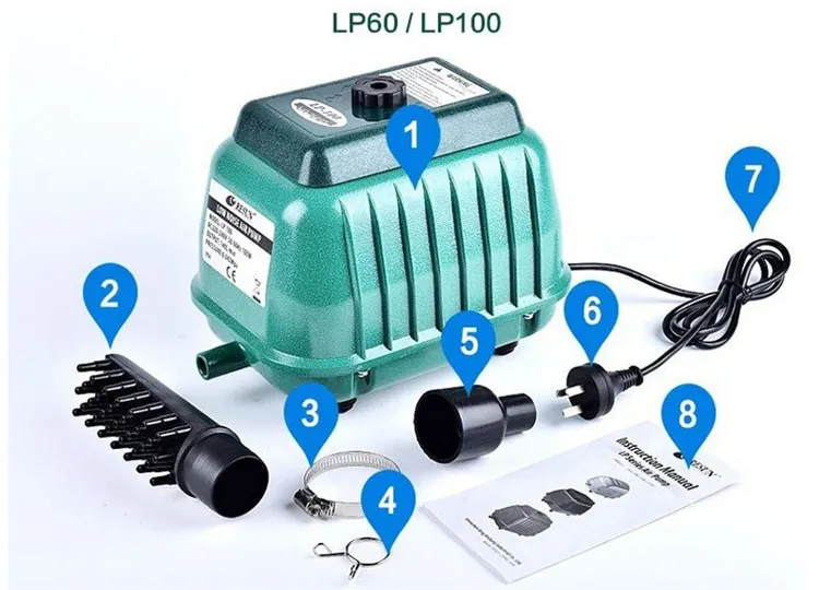 Resun Lp20/40/60/100/120 Aquarium Fish Pond Tank Low Noise Superpower