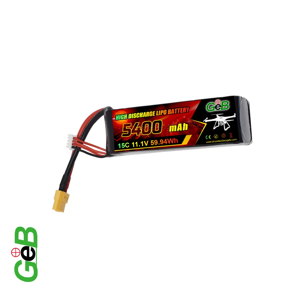 11.1V 充電式 RC おもちゃバッテリー Lipo バッテリーパック 3S 11.1V 5400mAh 15C ドローンバッテリー FPV ドローン用