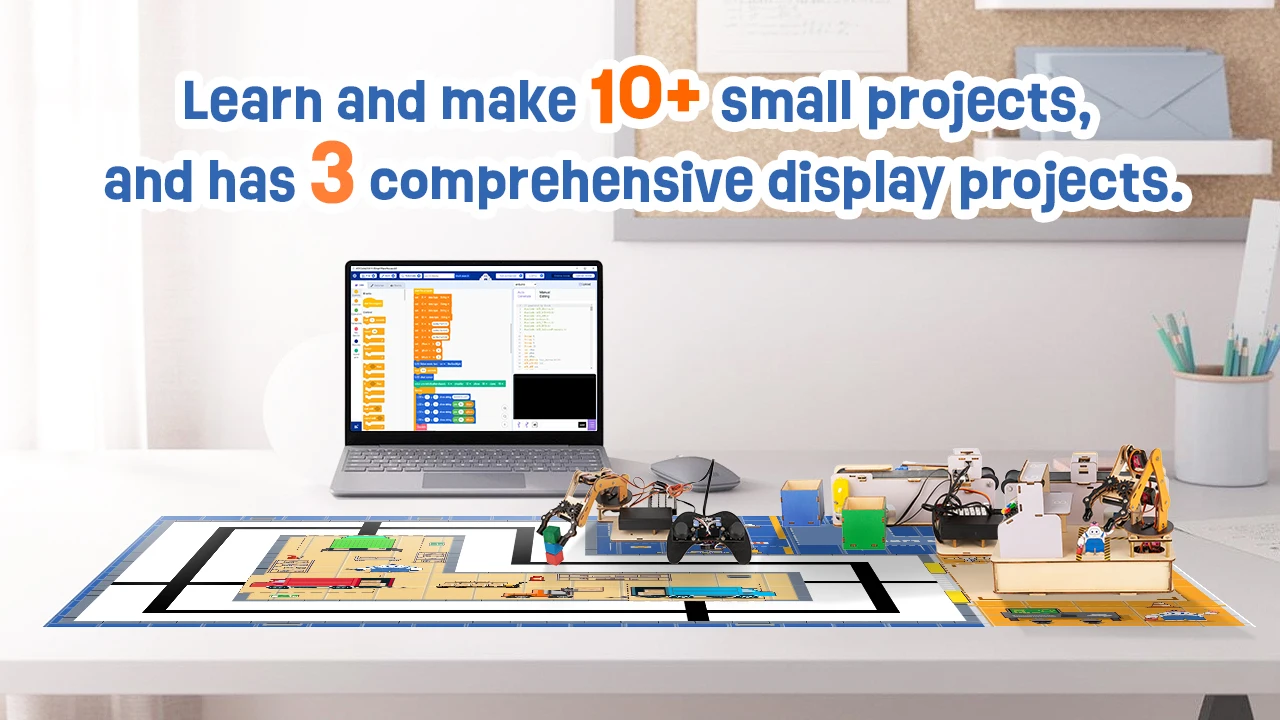 ACEBOTT IOT Smart Robotic Arm Sorting ESP32 Programming DIY Kit ...