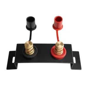Remote Brass Battery Jump Post Starter Terminal Kit With Heavy Duty Mounting Rack for Relocation in Car Truck RV Boat