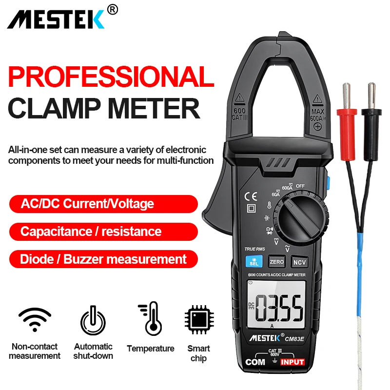 Digital Clamp Meter CM83E AC/DC 600A