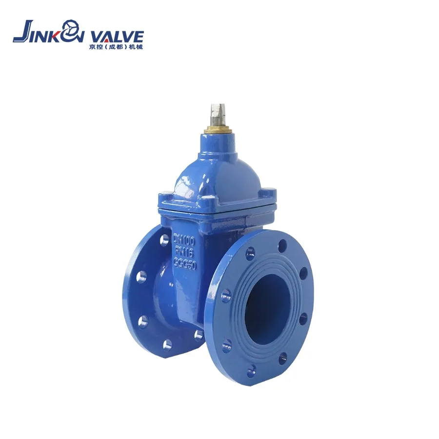 JINKON VALVE German Standard Flange Soft Seal Gate Valve | Manual | DN100 PN16 Industrial Pneumatic Control Valve