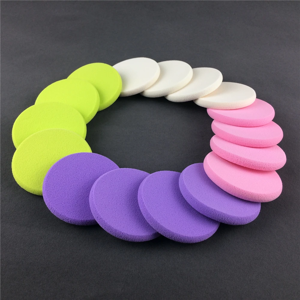 Colorful Disposable Round Foundation Custom Flat Makeup Sponge 2022