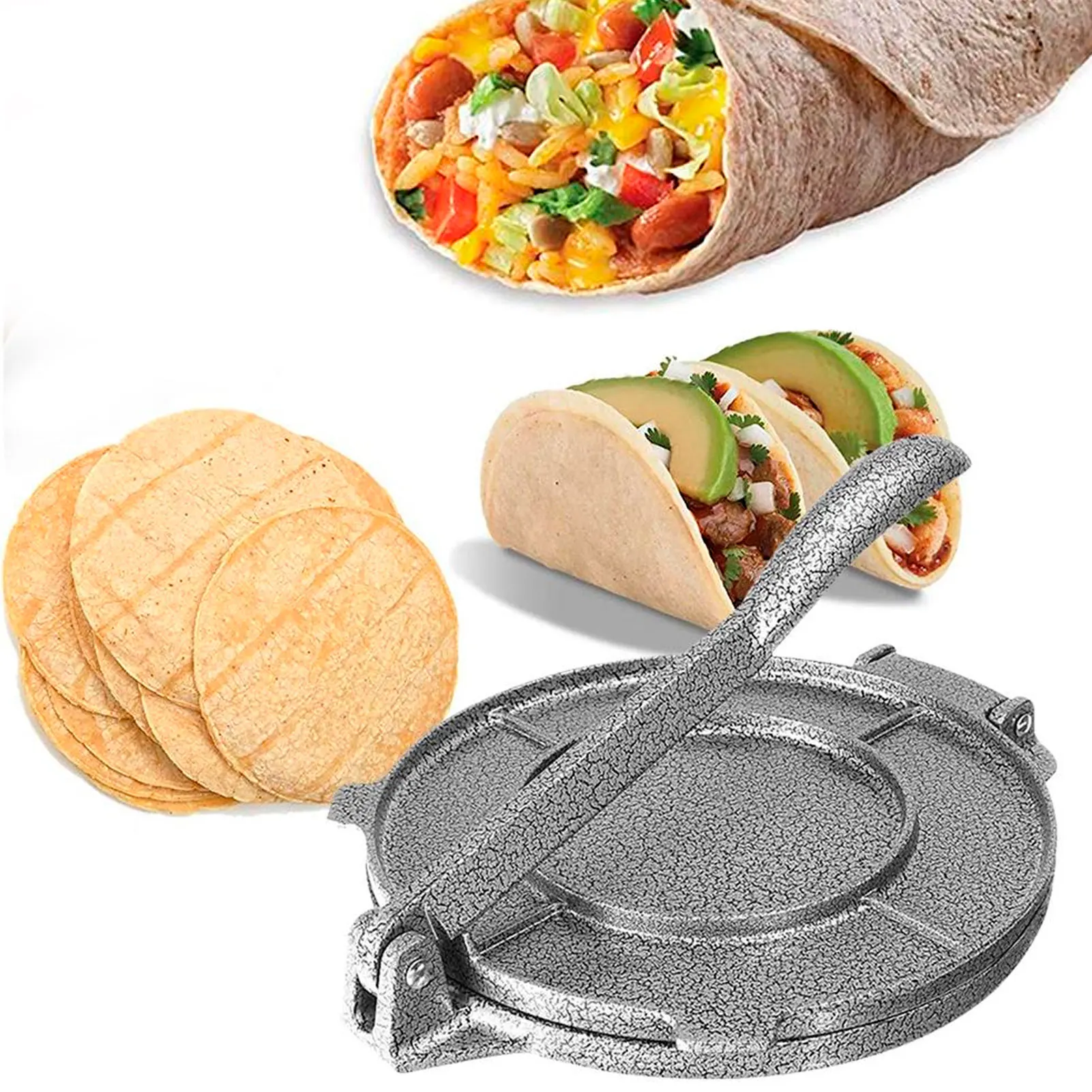 Mexican Dough Presser Aluminum Manual Tortillas Dough Maker Pancake