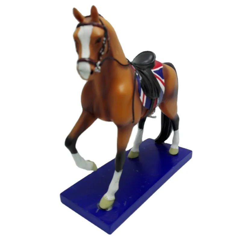 Black Life Size Horse Statue Figurine Resin