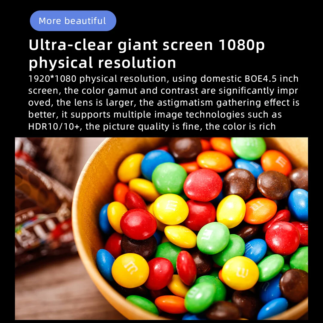 Портативный проектор Wanbo T6 MAX, 1080p, Android, 1080P, 5G, Wi-Fi, 550 Ansi-люмен, 2 Гб + 16 ГБ, умный Портативный светодиодный проектор T6Max