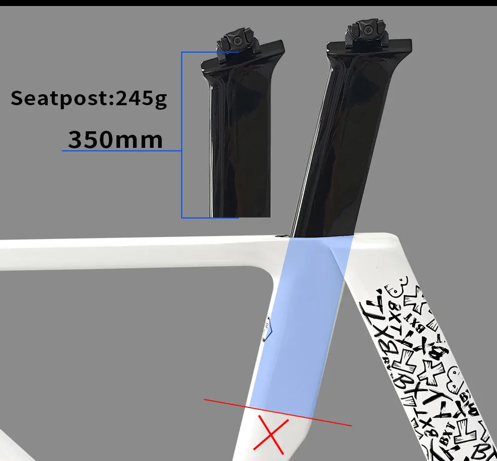 BXTー035 フレームセット ハンドル付き BXT TRC-195 2025 Fixed Gear Bicycle Frameset T1000 Carbon Fiber