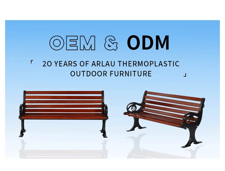 product high quality modern  traditional wave shape bench park chair zinc alloy outdoor school hotel workshop use-67