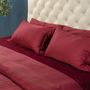 OEKO-certified Solid 100% Bamboo Fiber Organic Bed Sheet Four-piece Quilt Cover Light Luxury Cooling Bedding Set for Home Hotel