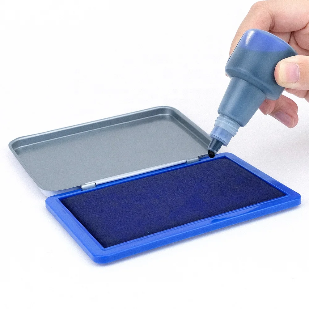 stamp ink pad blue purple ink