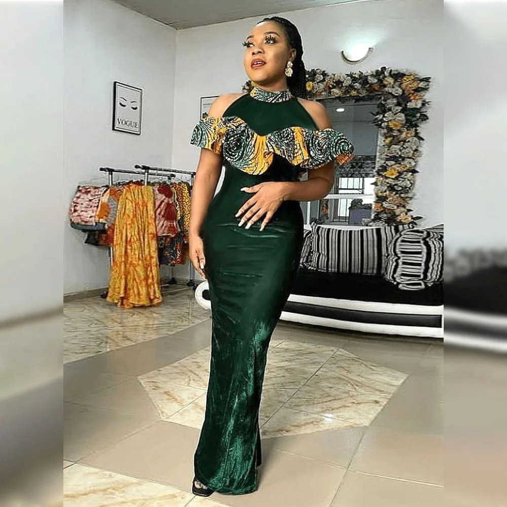 green night dress for women Hunter Green Satin Long Gown With Embellished Sequin Bustier And Knot
