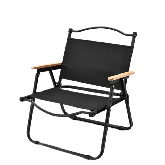 Picnic Portable Wood Grain Aluminum Low Seat Foldable Director Shortlightweight Camping Folding Armrest Outdoor Beach Chair
