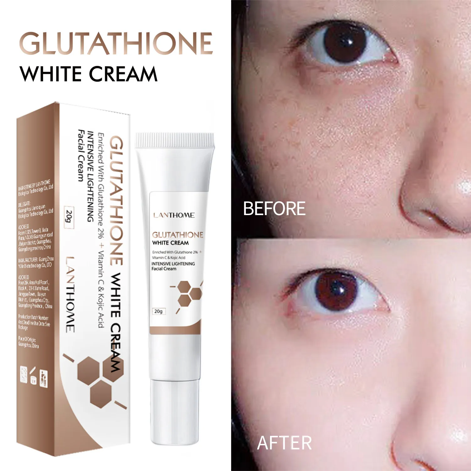 Glutathione White Cream Intensive Lightening Facial Cream with Glutathione Vitamin C and Kojic Acid Glutathione White Cream Intensive Lightening Facial Cream with Glutathione Vitamin C and Kojic Acid
