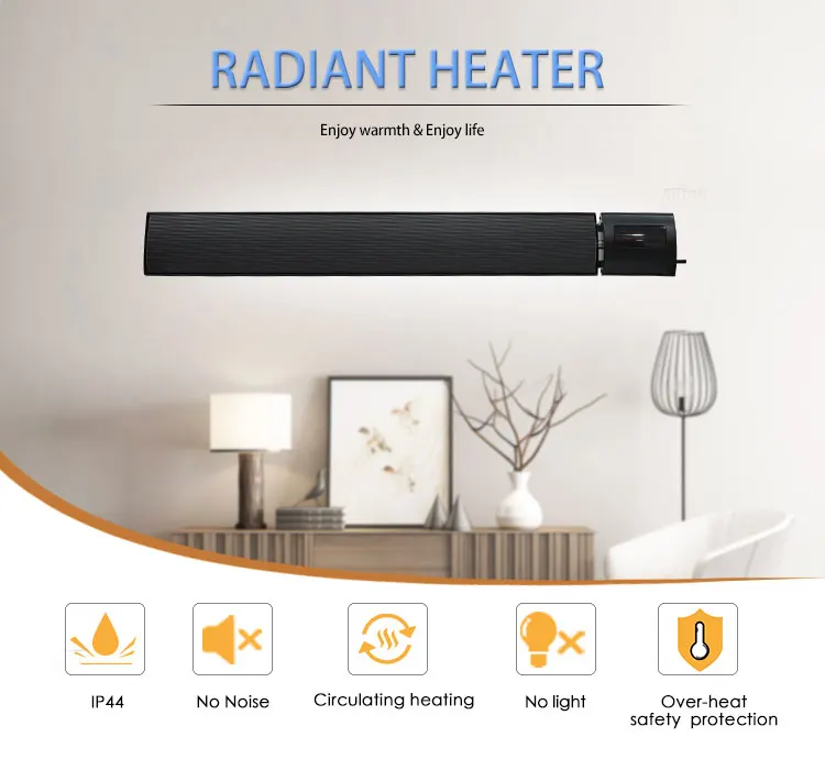 Infrared Radiant Heater, IP44, Ceiling, Wall, 1800w - detail 4