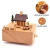 52705022 brown-Hourse wooden music box