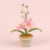 Pink mars blue wool pot
