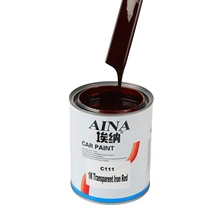 AINA C111 Transparent Iron Red Acrylic Auto Spray Car Paint Dent Repair Color Long Lasting Excellent Color Accuracy Good