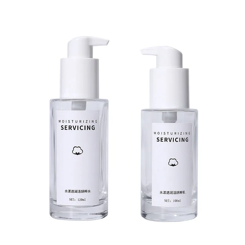 30ml 50ml Cosmetic Skin Care Essential Oil Essence Packaging Frosted Glass Flat Shoulder Matte Serum Dropper Bottle