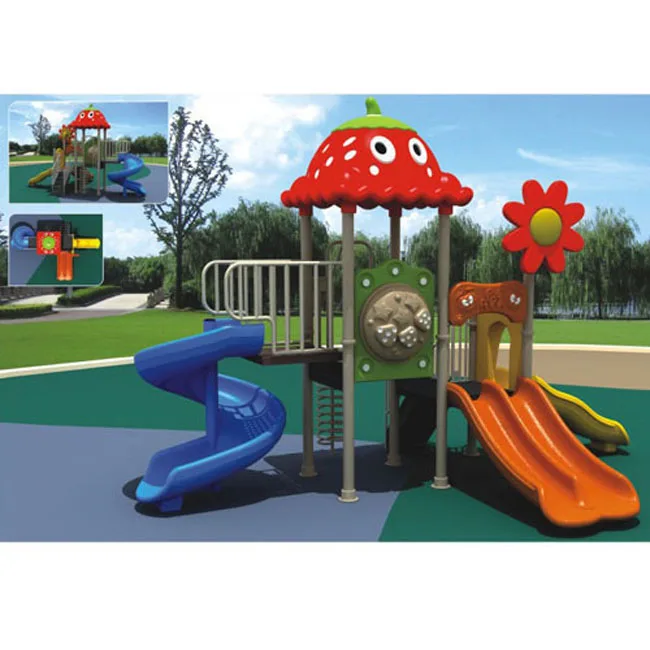 Primary school and kindergarten play games children plastic slide outdoor playground