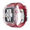 butterfly buckle-flash red shell-wine red strap