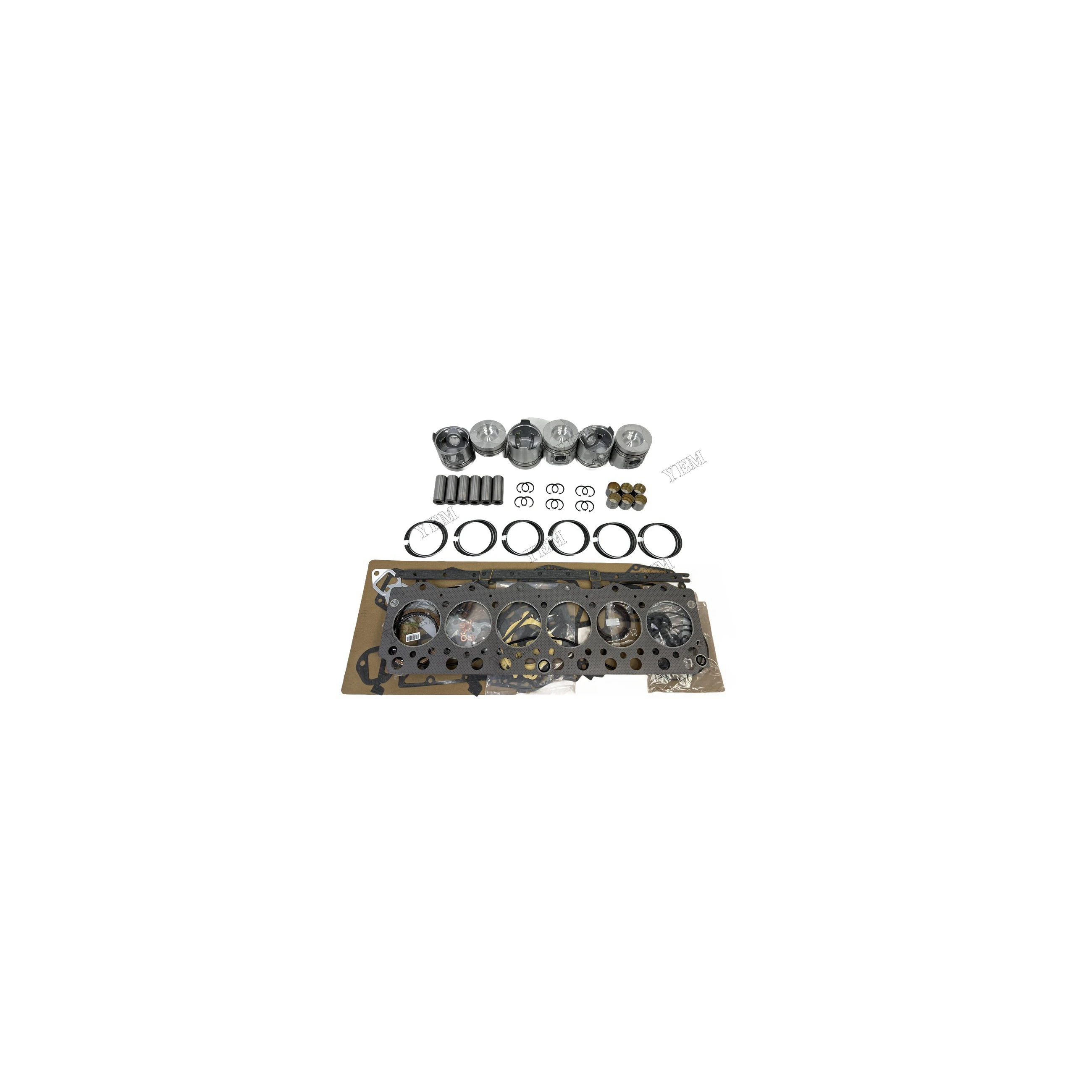 For Komatsu 6D95 Engine Repair Kit With Cylinder Piston Rings Gaskets Fast Delivery Engine Parts