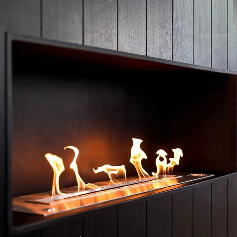 Custom Titanium Plating Automatic Smart 60 Inch Remote Control Alcohol Fireplace Insert Bio Ethanol Fireplace burner