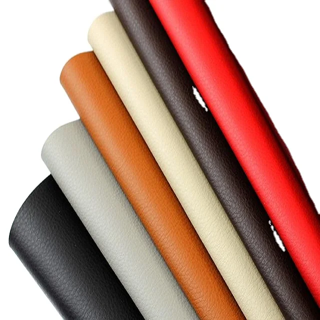 High Quality Small Litchi Grain Texture PU Microfiber Faux Leather for Sofa, Car Seat, Furniture and Handbags, Etc.