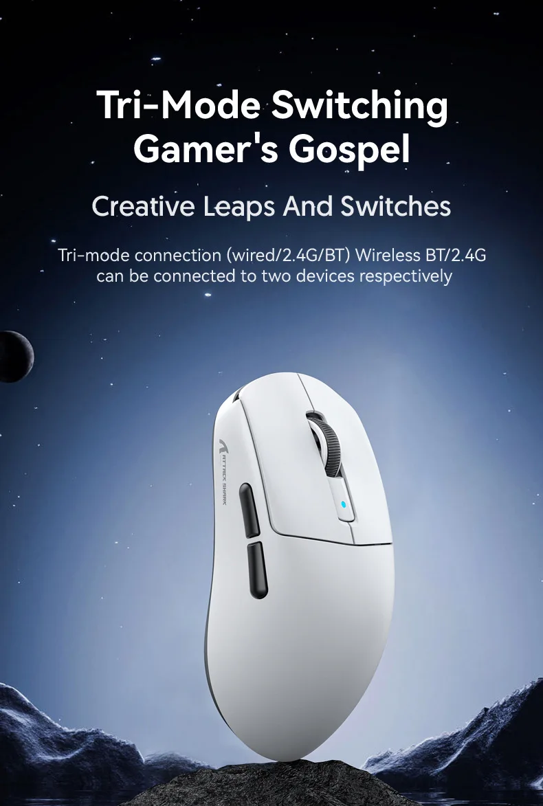 Attack Shark R6 Wireless Mouse - Lightweight Gaming PAW3950