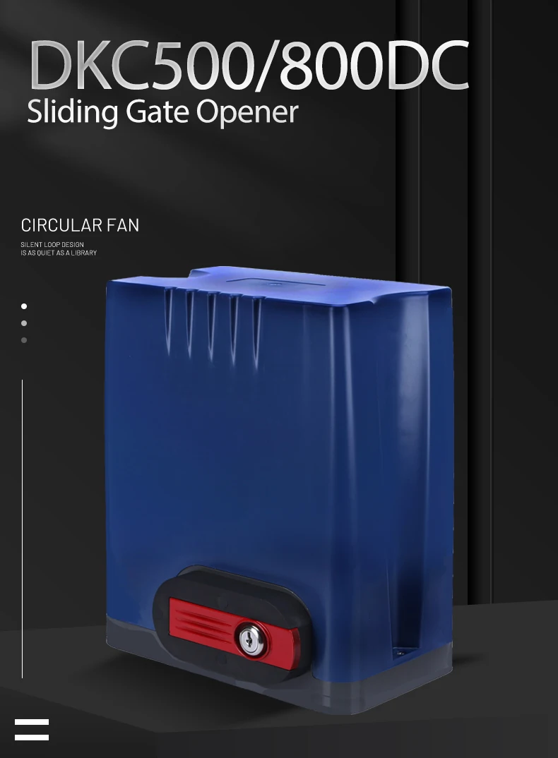 Electric Gate Control Sliding Gate Motor DKC500DC/DKC800DC Sliding Gate Opener with Solar Power System