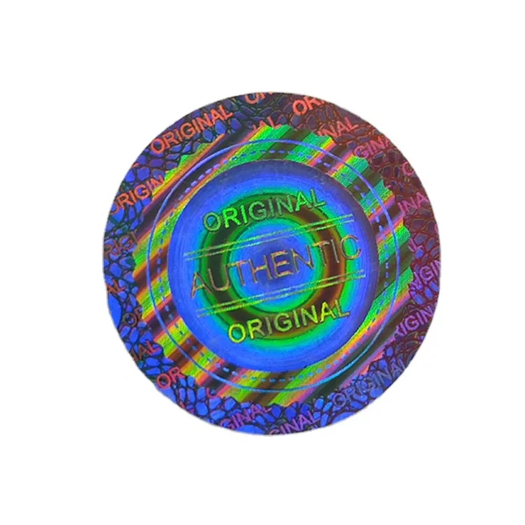 Free Design Authenticity Hologram Sticker Custom Design 3d Hologram Round Sticker