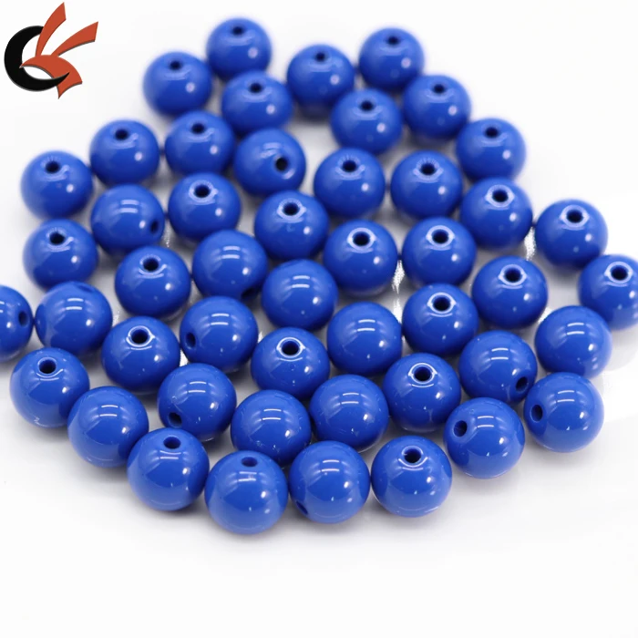 30 14mm Blue Large Hole Round Plastic Beads by Smileyboy Beads | Michaels