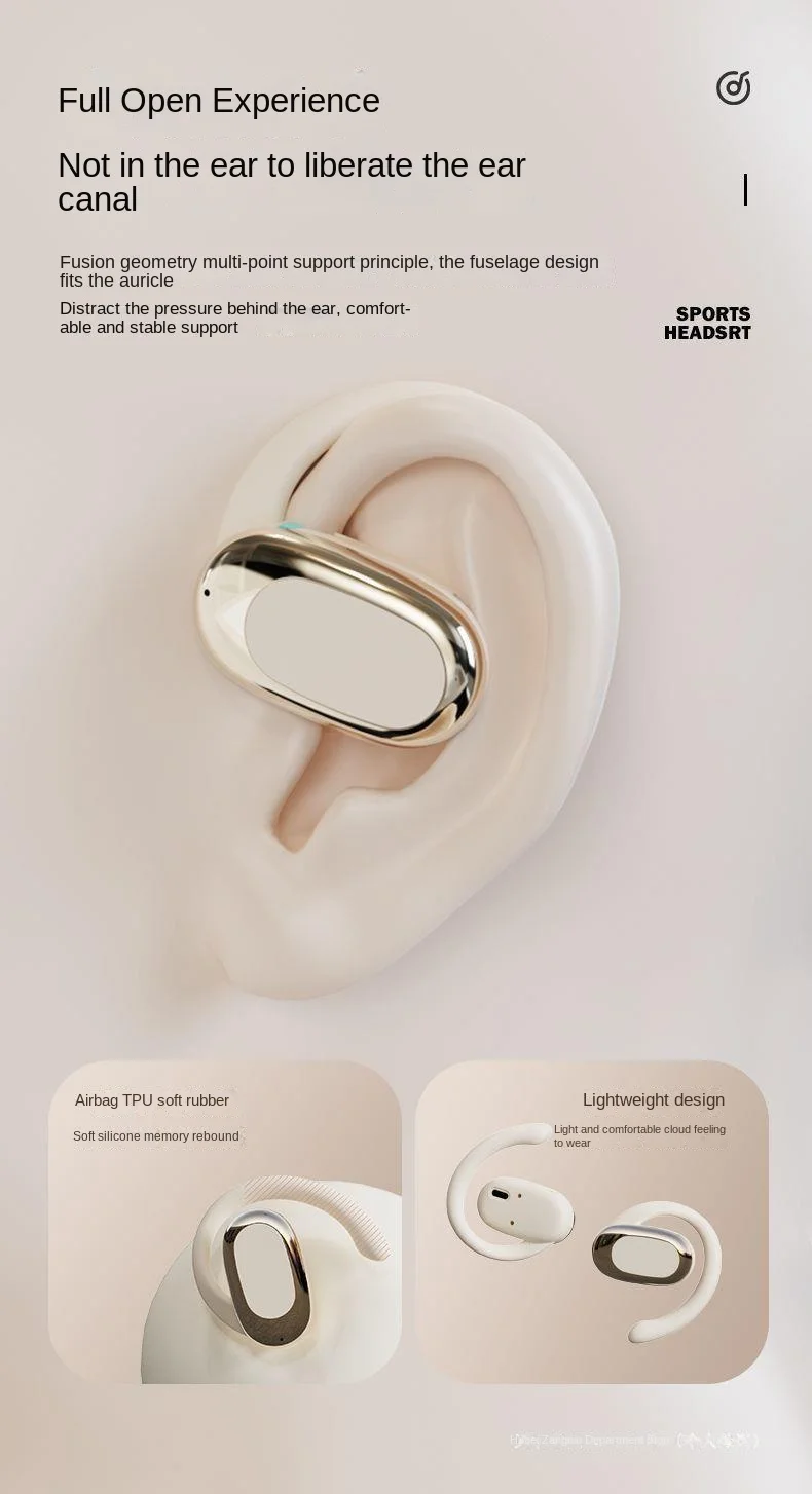 2024 Voice Berlin Wireless Bluetooth Headset Ear-Hanging Sports Design Noise Reduction Long Endurance LED Battery Indicator V5.3