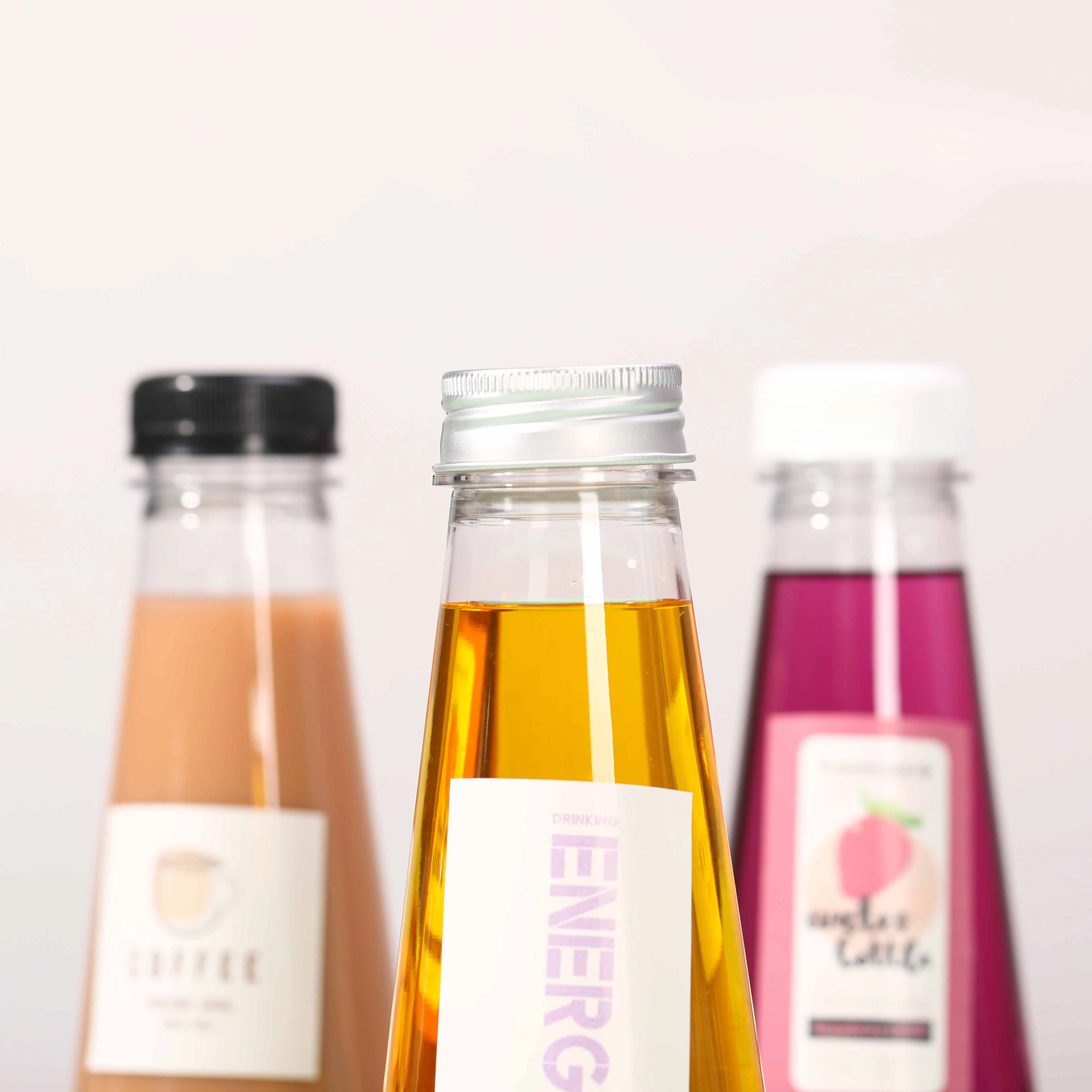 Unique Bowling Shaped 350ml Empty Pet Black Tea Bottle Oolong Tea