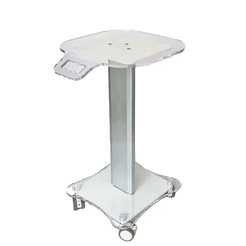 High Quality Acrylic Material Salon Equipment Salon Trolley Aluminum Middle Part Quality Beauty Machine Trolley