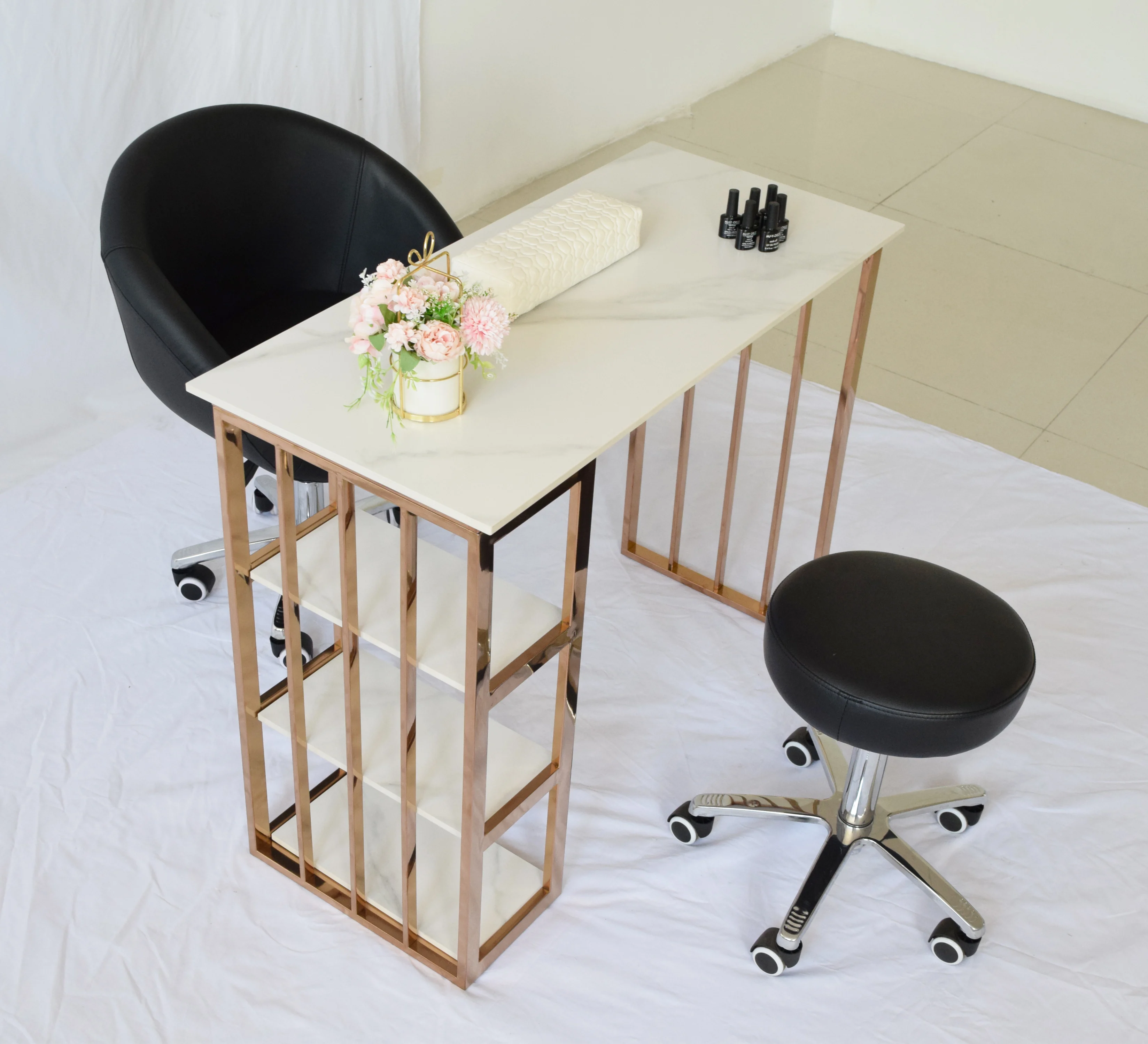 Modern Nice Nails Bar Station Salon Furniture Wood Nail Tables Nail