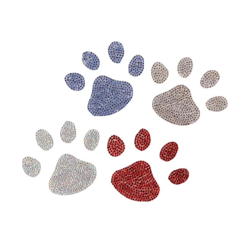 Beautiful crystal flower rhinestone applique custom iron on patches for diy t shirt