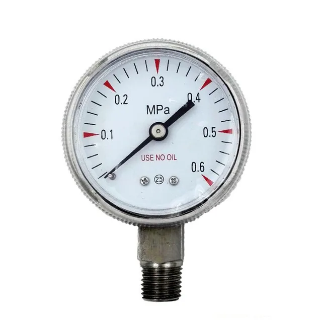 High Quality Differential Pressure Transmitter 2inch 0.6Mpa Bottom Connection Meter Pressure Gauge With 304 Stainless Steel