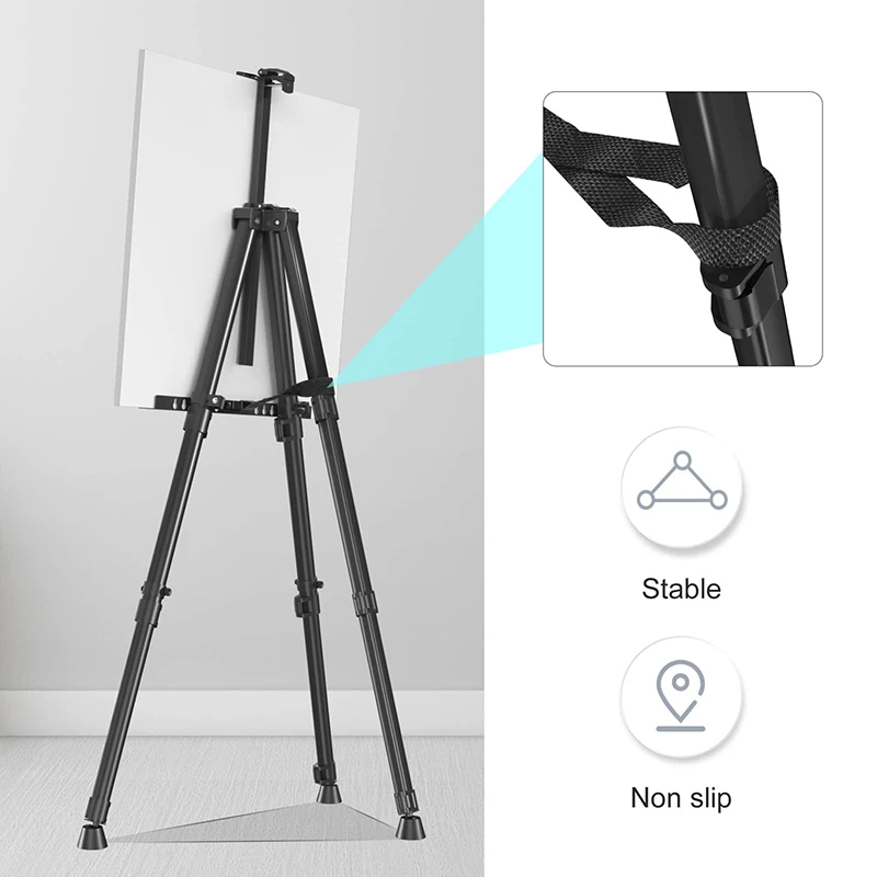 Bomeijia New Iron Metal Tripod Stable Black and Higher Easel Hot Sale Custom Art Tools